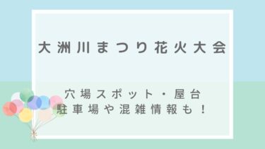 大洲川まつり花火大会2022の穴場の場所や屋台はある？駐車場・混雑状況・アクセスは？