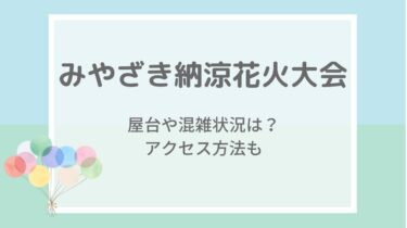 みやざき納涼花火大会2022の屋台や穴場の見える場所は？駐車場・混雑状況も