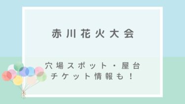 赤川花火大会2022の穴場や見える場所は？屋台やチケット情報も