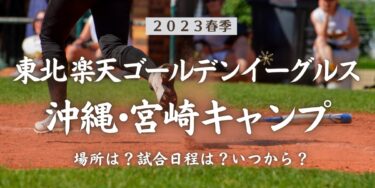 2023年春季東北楽天ゴールデンイーグルス沖縄・宮崎キャンプ場所はどこ？試合日程は？いつから？