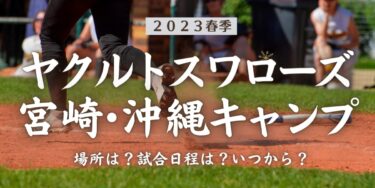 2023年春季東京ヤクルトスワローズ沖縄・宮崎キャンプ場所はどこ？試合日程は？いつから？