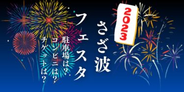 さざ波フェスタ2023を見られる場所は？穴場は？屋台や時間、交通情報の開催情報をチェック！