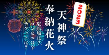 天神祭奉納花火2023を見られる場所は？穴場は？屋台や時間、交通情報の開催情報をチェック！