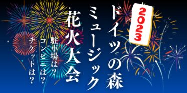 ドイツの森 ミュージック花火大会2023を見られる場所は？穴場は？屋台や時間、交通情報の開催情報をチェック！